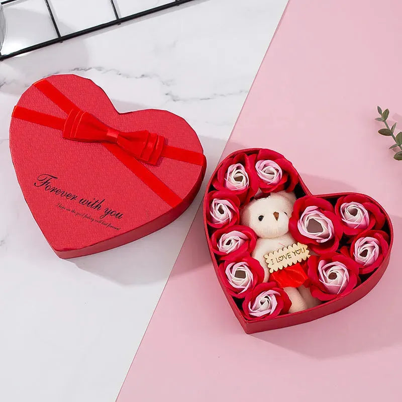 Heart-shaped Rose Red Gift Box New Year Christmas Gift Box Valentine's Day Christmas Gift Mother's Day Birthday Gift - Bellarte Enchanté Heart-shaped Rose Red Gift Box New Year Christmas Gift Box Valentine's Day Christmas Gift Mother's Day Birthday Gift